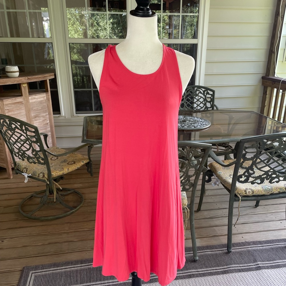 LOFT coral halter dress